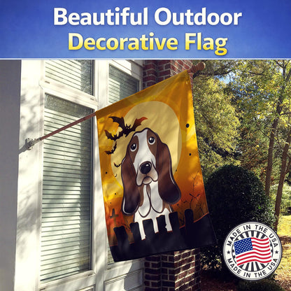 Drapeau de maison en toile Caroline's Treasures BB1801CHF Halloween Basset Hound, multicolore, grand