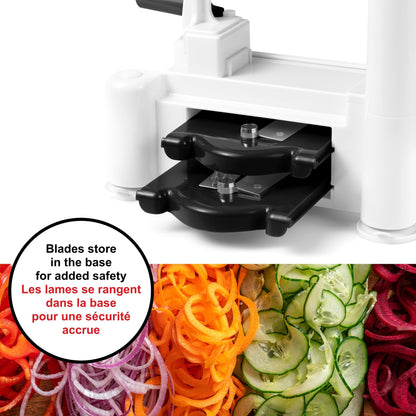 Starfrit Spiralizer, 4 Blades, Veggie Noodle Maker, Suction Base Starfrit