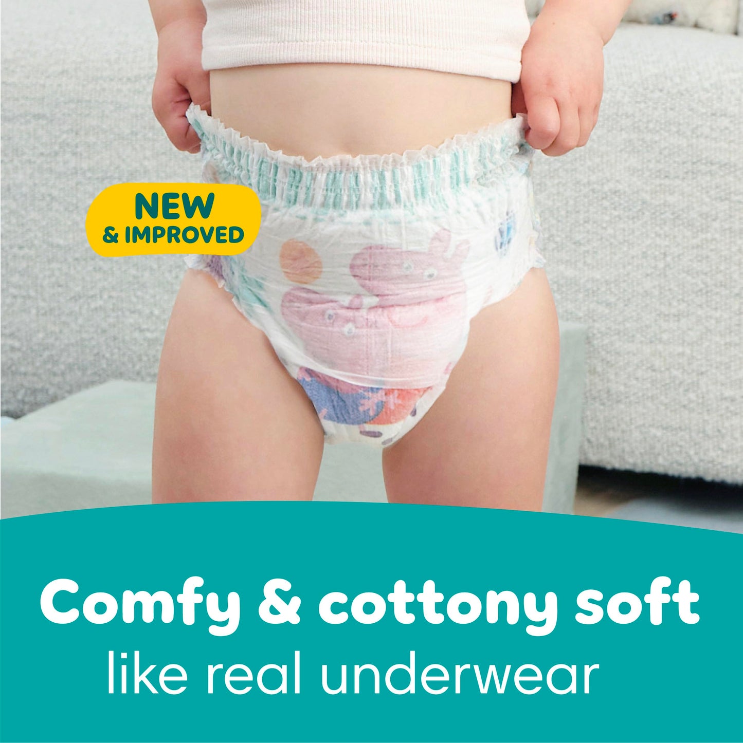 Pampers Easy Ups Girls & Boys Potty Training Pants, Size 7 (5T6T), Peppa Absorbent Training Underwear, Up to 100% Leakproof Day and Night, Hypoallergenic, 1 Pack (Count of 46) 🍁 All In One Marketplace Canada