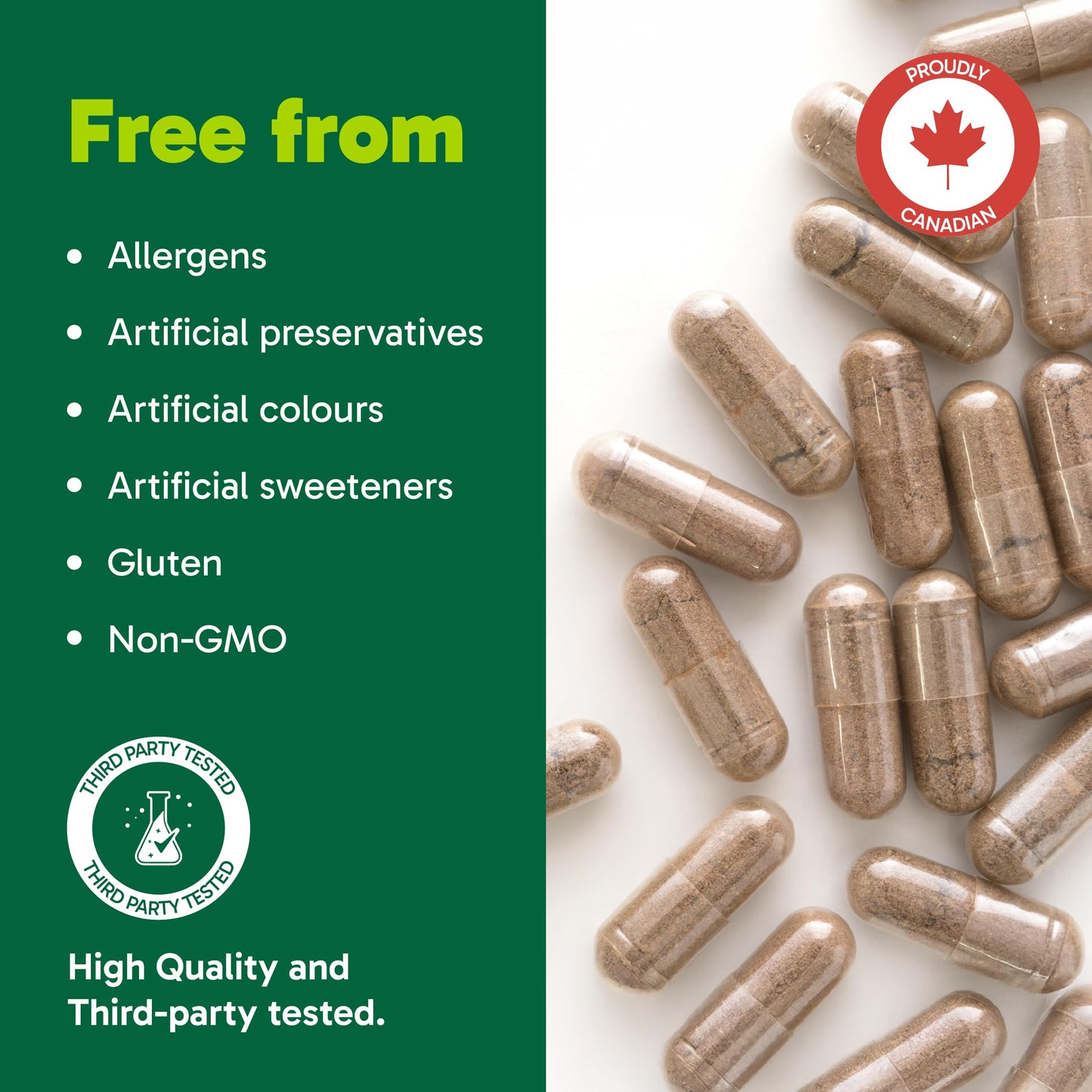 Organika Canadian-Made Korean Red Ginseng - 6 Year Old Roots, Energy Support, Stress Support, Warming Effect- 200caps Organika