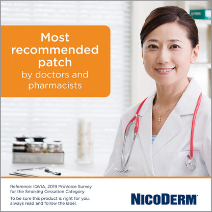 Nicoderm Step 2 Clear Patches, Quit Smoking and Smoking Cessation Aid, 14 mg of Nicotine/Day, 7 Count 🍁 All In One Marketplace Canada