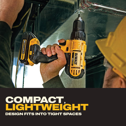 DEWALT 20V Max Cordless Drill Combo Kit, 2-Tool (DCK240C2),Yellow/Black Drill Driver/Impact Combo Kit - Available at All In One Marketplace Canada