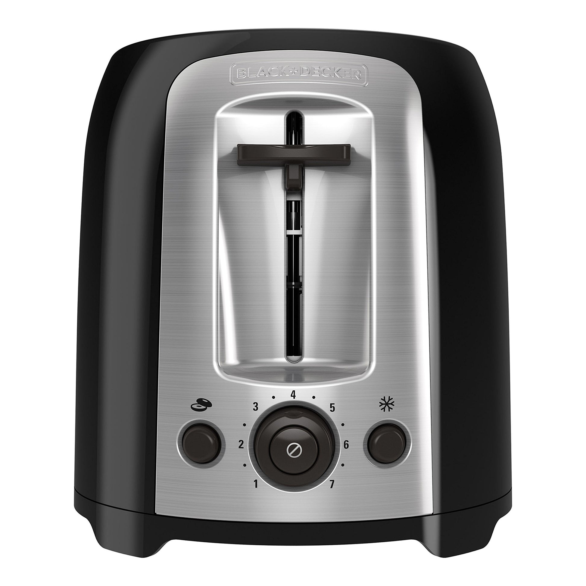 BLACK+DECKER 2-Slice Extra Wide Slot Toaster, Classic Oval, Black with Stainless Steel Accents, TR1278B - Available at All In One Marketplace Canada