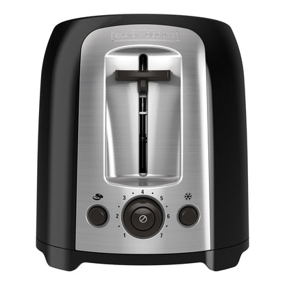 BLACK+DECKER 2-Slice Extra Wide Slot Toaster, Classic Oval, Black with Stainless Steel Accents, TR1278B - Available at All In One Marketplace Canada
