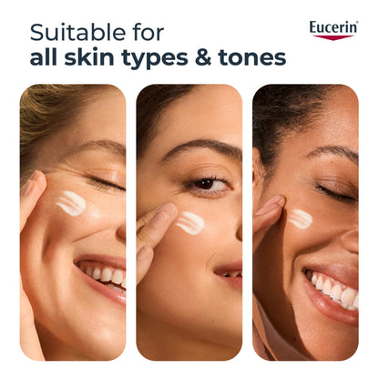 Eucerin Complete Hydration Ultra-Light Fluid Sunscreen, Daily Face Sunscreen SPF 50 With Hyaluronic Acid, Body SPF 50 Lotion with UVA-UVB Sun Protection, Fragrance Free & Non Greasy, 50 ml - Available at All In One Marketplace Canada