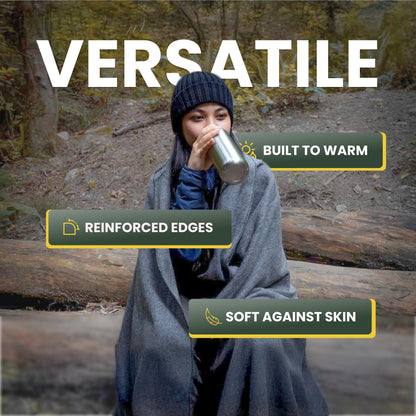 72HRS 51” x 80” Wool Blanket Camping Essentials 2 lbs (50% Wool, 1 Pack) 🍁 All In One Marketplace Canada