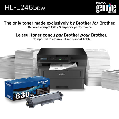 Brother HL-L2465DW Monochrome Laser Printer with Wireless Connectivity All-in-One Print, Copy and Scan Functions for Home and Office Use - Compact Design Brother