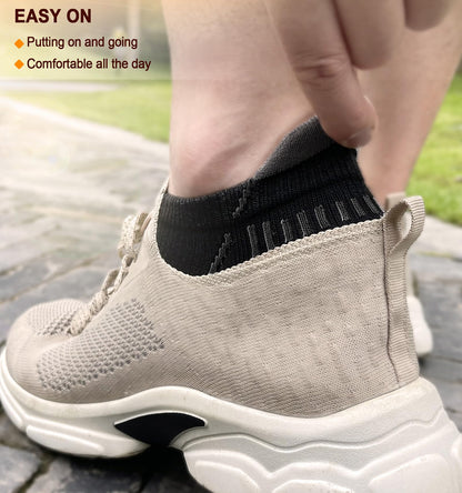 BULLIANT Men Running Socks 6Pairs-Ankle Athletic Socks Wicking Cushioned for Men Walking-Arch Compression Support(6Pairs,Shoes Size:Men 10-12) - Available at All In One Marketplace Canada