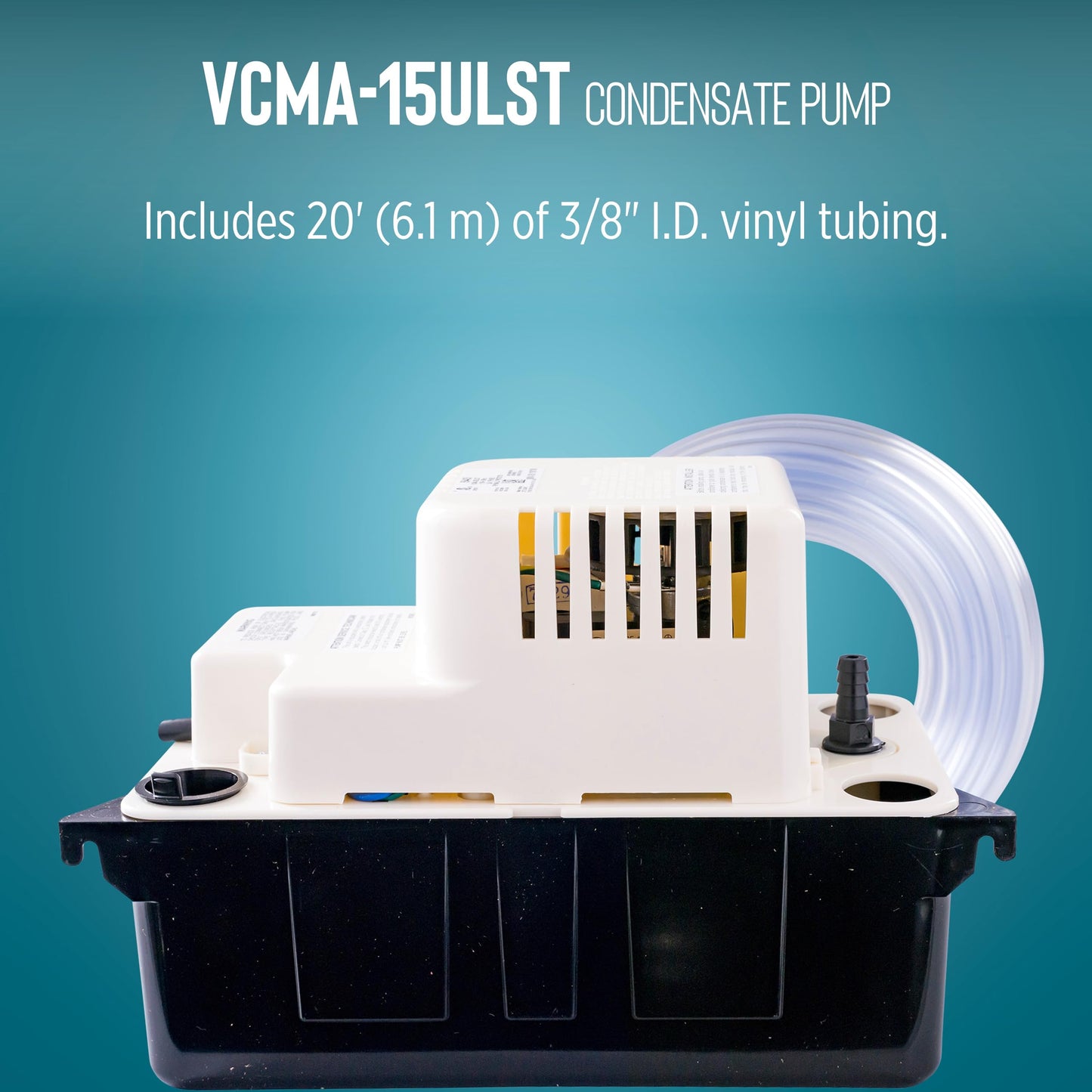 Little Giant VCMA-15ULST 115 Volt, 65 GPH, 1/50 HP Automatic Condensate Removal Pump for HVAC/Refrigeration Systems/Dehumidifiers with Overflow Detection Switch and 20-Foot Tubing, Black/White, 554415 🍁 All In One Marketplace Canada
