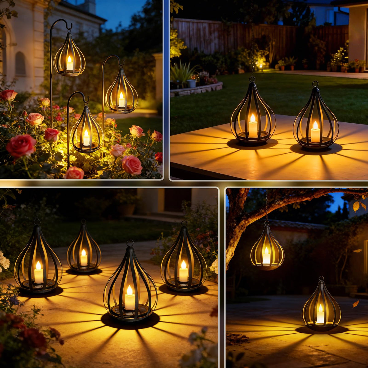 Fall Solar Lanterns Outdoor Decor, Halloween Solar Lights Outdoor Decor 🍁 All In One Marketplace Canada