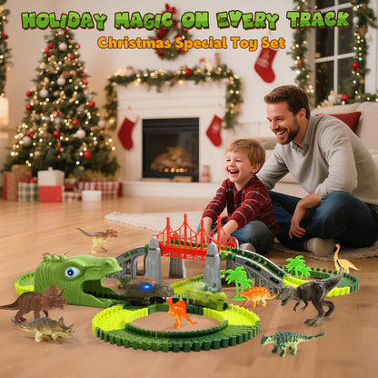 EagleStone Dinosaur Track Set for Kids – 225 PCS Flexible Race Tracks 🍁 All In One Marketplace Canada