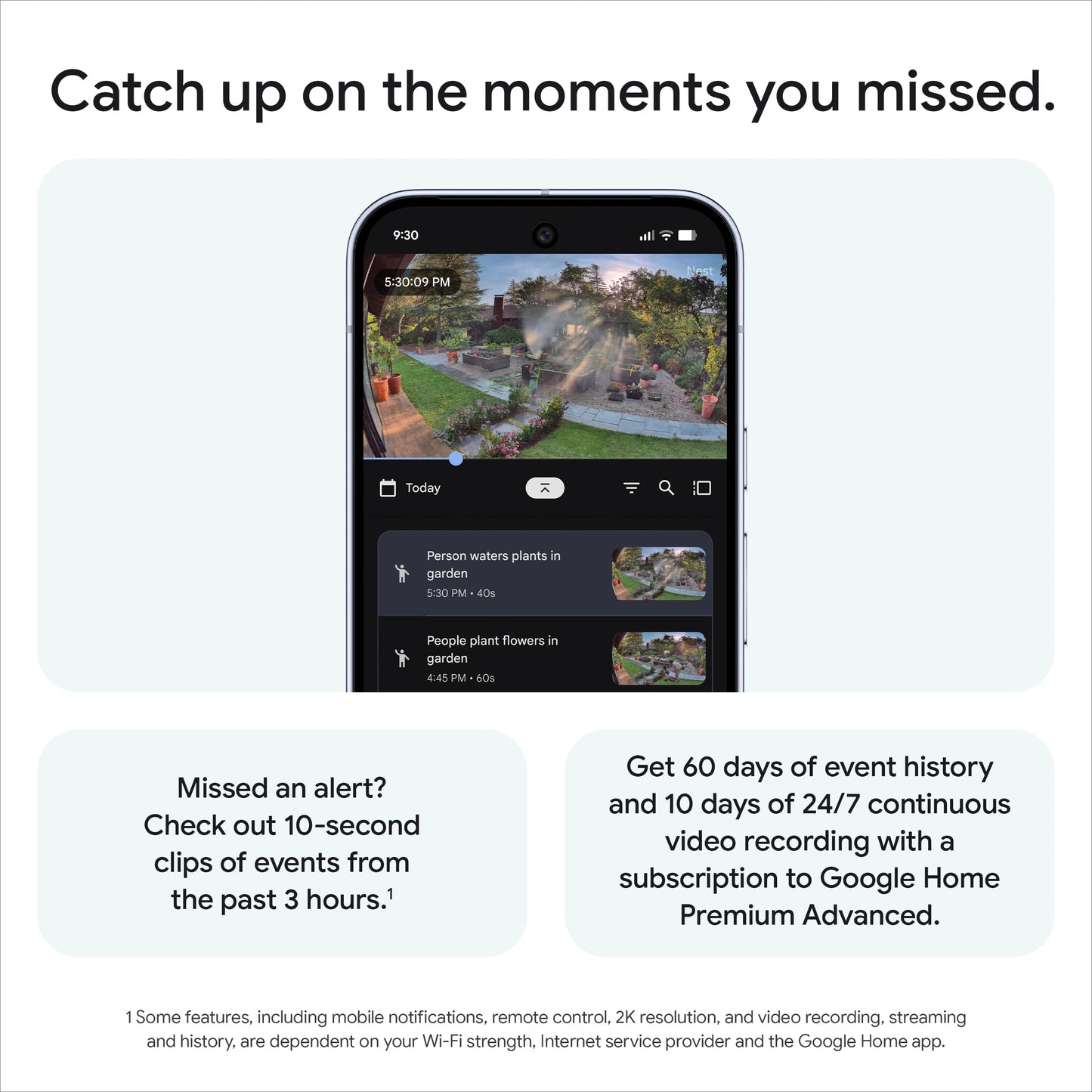 Google Nest Cam Outdoor (Wired, 2nd gen) - 2K Video and Gemini - 1-Pack