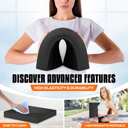 Yes4All Balance Pad, Nonslip TPE Foam Pad with Upgraded Sizes - L, XL, XXL Balance Mat for Fitness, Yoga, Pilates & Stability Training - Multicolor Options - L, Black, Single 🍁 All In One Marketplace Canada