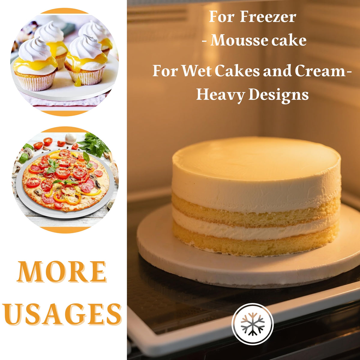 15 Pack Cake Drums 12Inch, 1/2" Thick Cake Boards, Round Corrugated Cardboard Cake Base for Wedding Birthday Party, Sturdy Base para Pastel White Cake Decorating Supplies 🍁 All In One Marketplace Canada