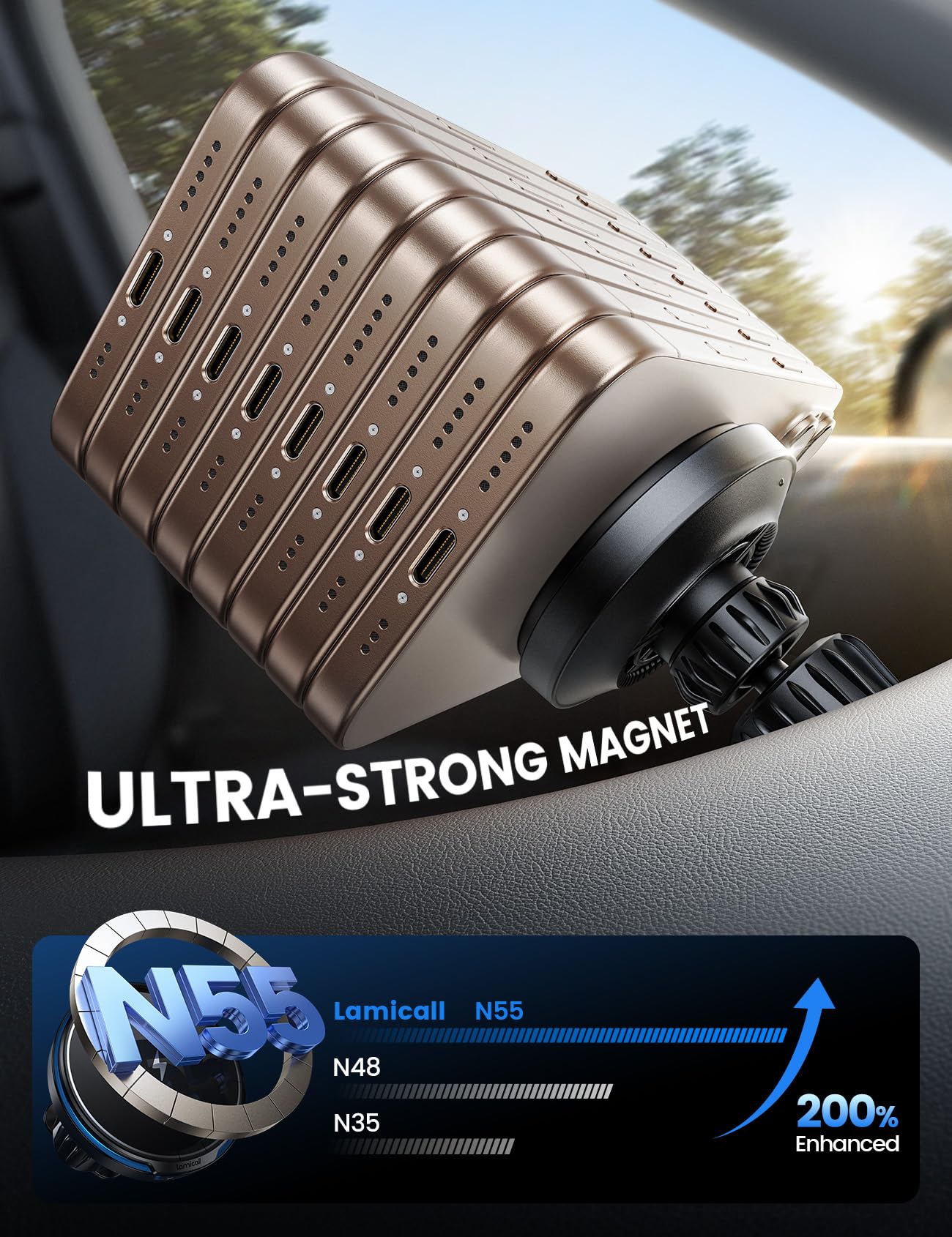 Lamicall for MagSafe Car Mount Charger - [Ultra Magnet] 15W Wireless Car Phone Holder Charger - HandsFree Magnetic Phone Holders for Your Car Vent for iPhone 17 16 15 14 13 Pro Max Handlebar, Mom Gift - Available at All In One Marketplace Canada