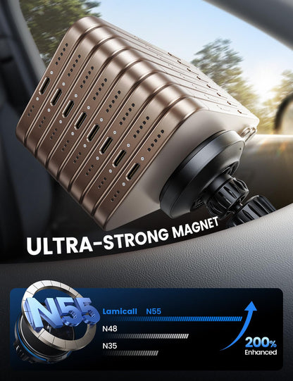 Lamicall for MagSafe Car Mount Charger - [Ultra Magnet] 15W Wireless Car Phone Holder Charger - HandsFree Magnetic Phone Holders for Your Car Vent for iPhone 17 16 15 14 13 Pro Max Handlebar, Mom Gift - Available at All In One Marketplace Canada