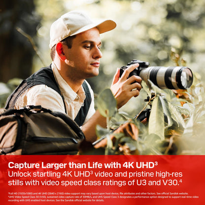 SANDISK 256GB Extreme PRO SD UHS-I Card - Up to 250MB/s Read Speed and 170MB/s Write Speed, 4K UHD, Full HD, U3, and V30 - SDSDXXJ-256G-GSCIN