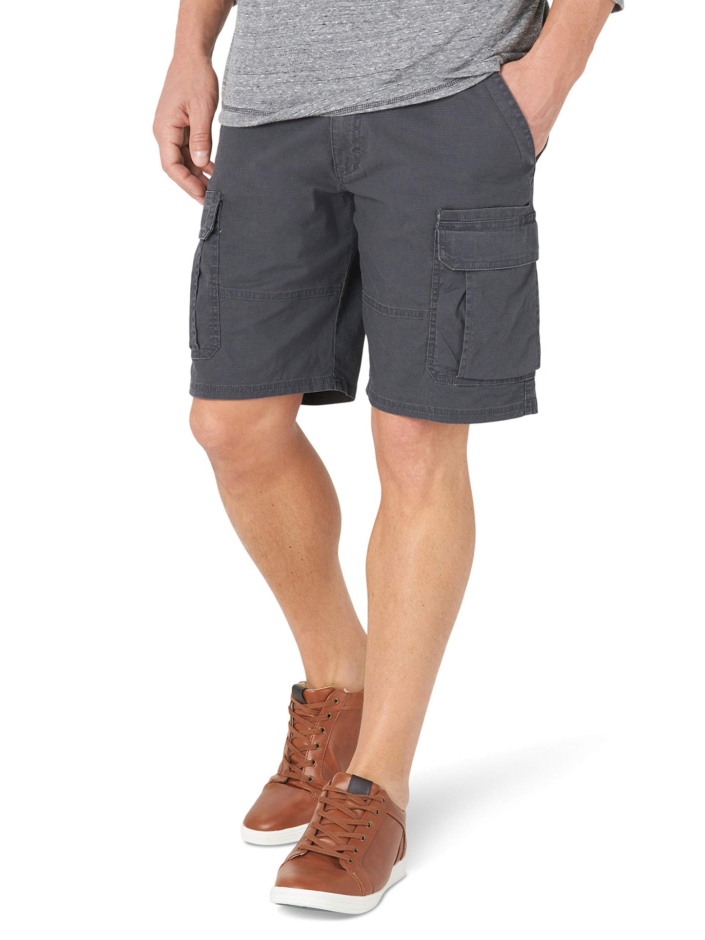 Short cargo extensible classique Wrangler Authentics pour homme, anthracite, 42