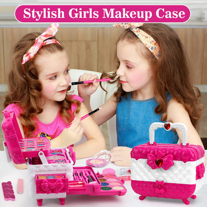 Flybay Kids Makeup Kit for Girls, Washable Girls Makeup Kit Kids Toys, Children Princess Pretend Play Make Up Set for Girl, Christmas Birthday Gifts for Girl Age 3-12 🍁 All In One Marketplace Canada
