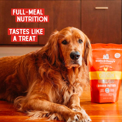 Stella & Chewy’s Freeze Dried Raw Dinner Patties – Grain Free Dog Food, Protein Rich Chewy’s Chicken Recipe – 708g Bag