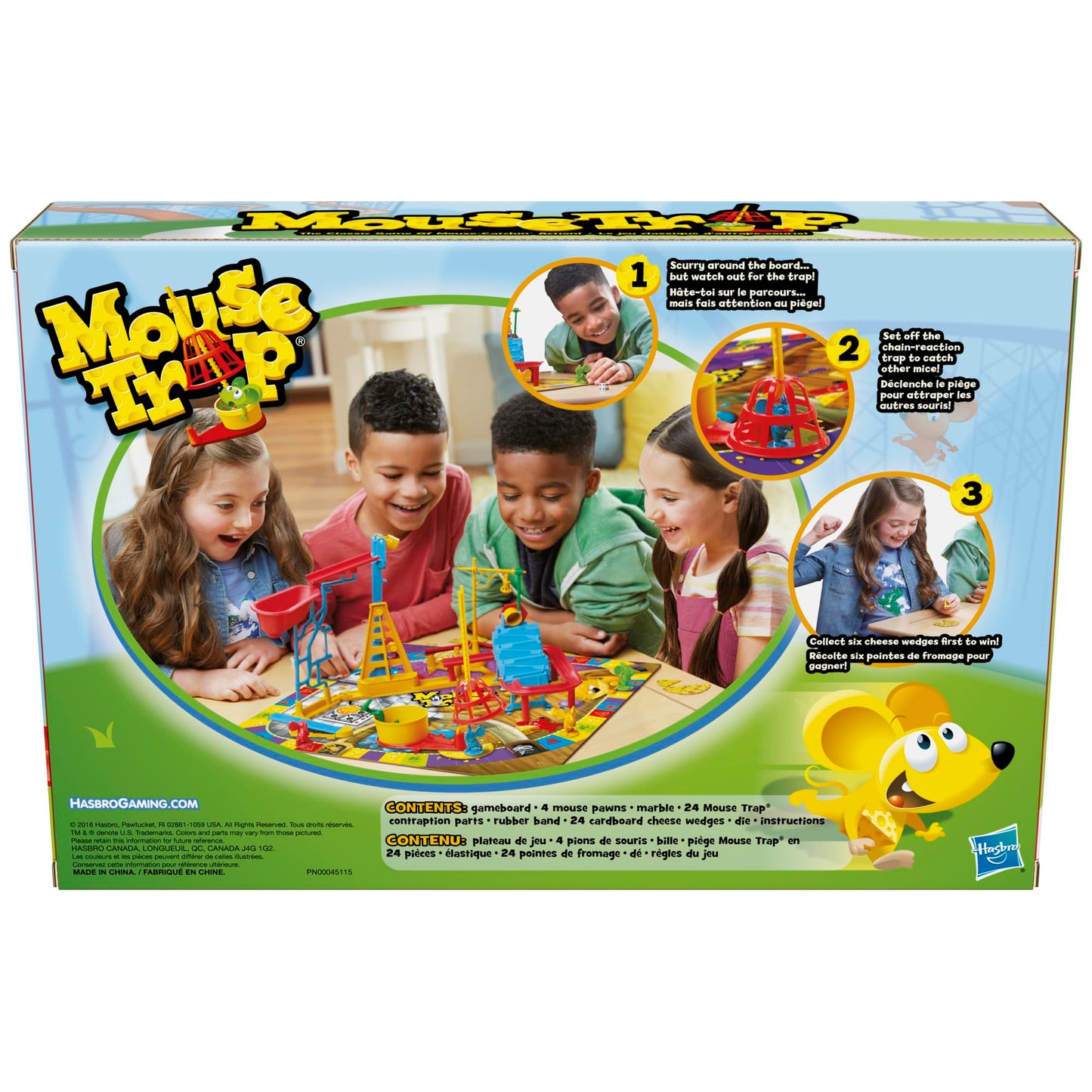 Mouse Trap Board Game for Kids Ages 6 and Up, Classic Kids Game for 2-4 Players, with Easier Set-Up Than Previous Versions Hasbro