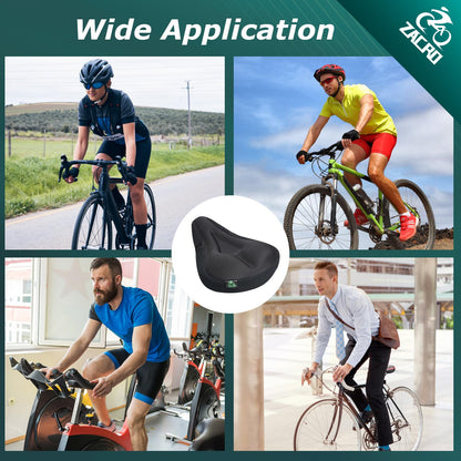 Zacro Gel Bike Seat Cover - Extra Soft Bike Seat Cushion for Men & Women, Padded Exercise Bicycle Seat Cushion Compatible with Peloton, Outdoor & Indoor