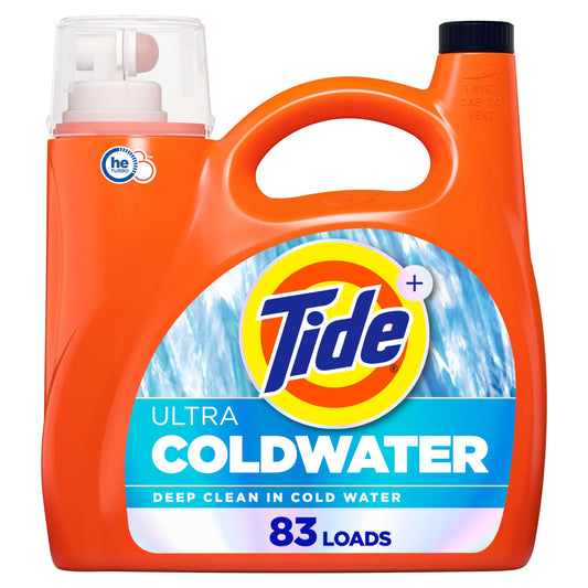 Tide Ultra Coldwater Liquid Laundry Detergent, Original Scent, 83 Loads, Laundry Detergent Liquid Formulated for Cold Water, 3.46 L - Available at All In One Marketplace Canada