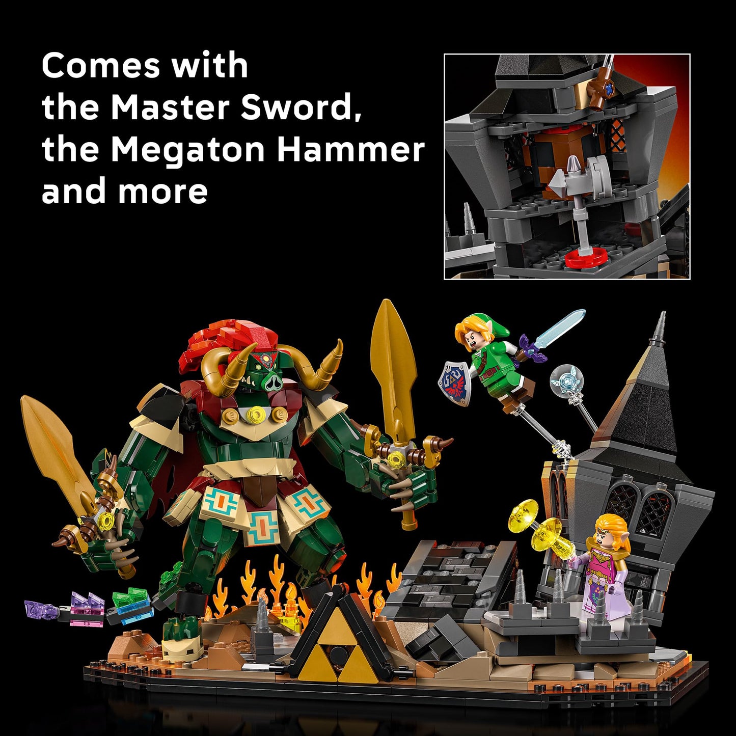 LEGO The Legend of Zelda: Ocarina of Time – The Final Battle - Building Set for Adults, Ages 18+ - Nintendo Collectible with Link & Zelda Minifigures - Bedroom or Game Room Decor - 77093 LEGO