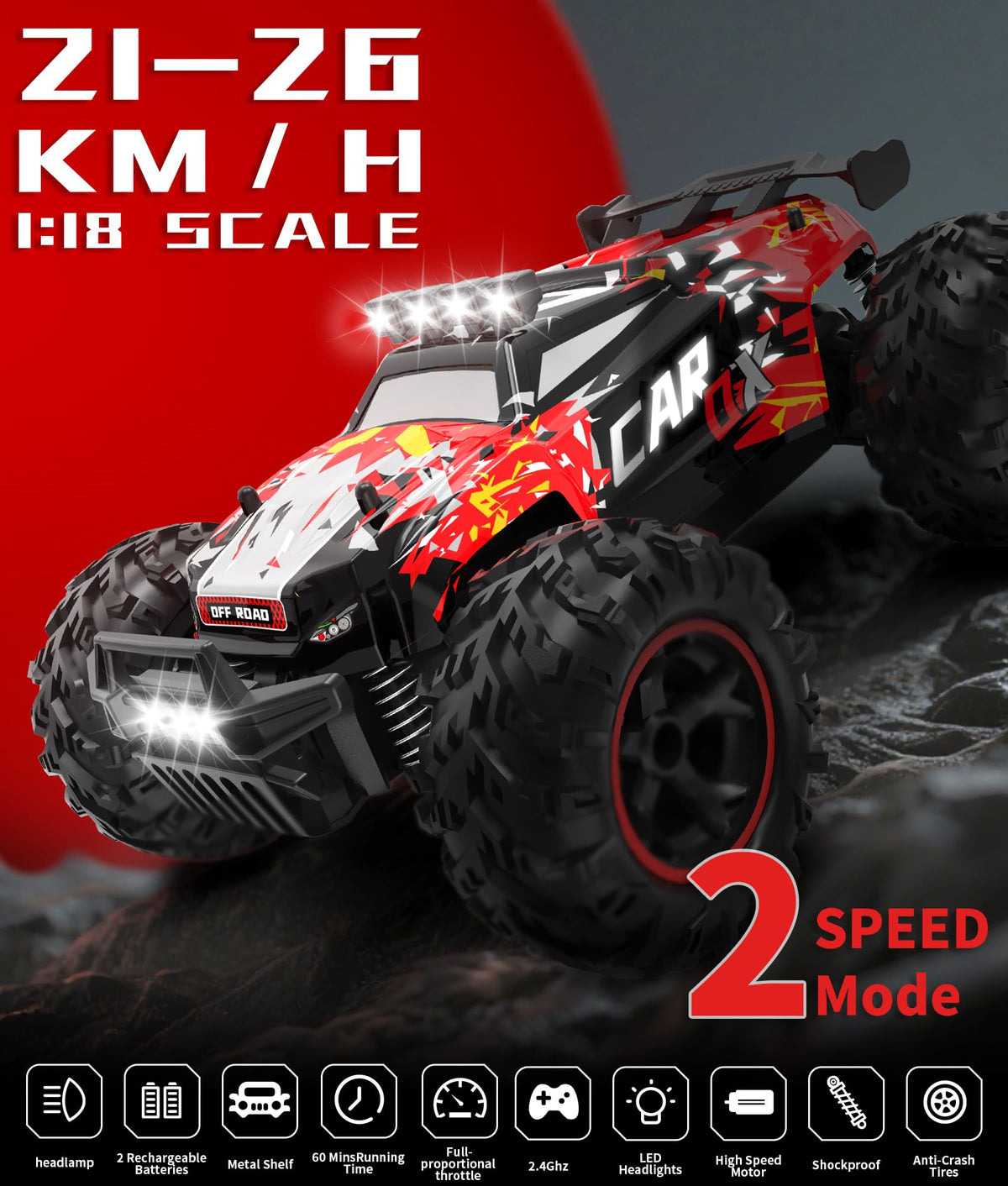 Remote Control Car 1:18 Scale 26 KM/H Off-Road Monster Truck 🍁 All In One Marketplace Canada