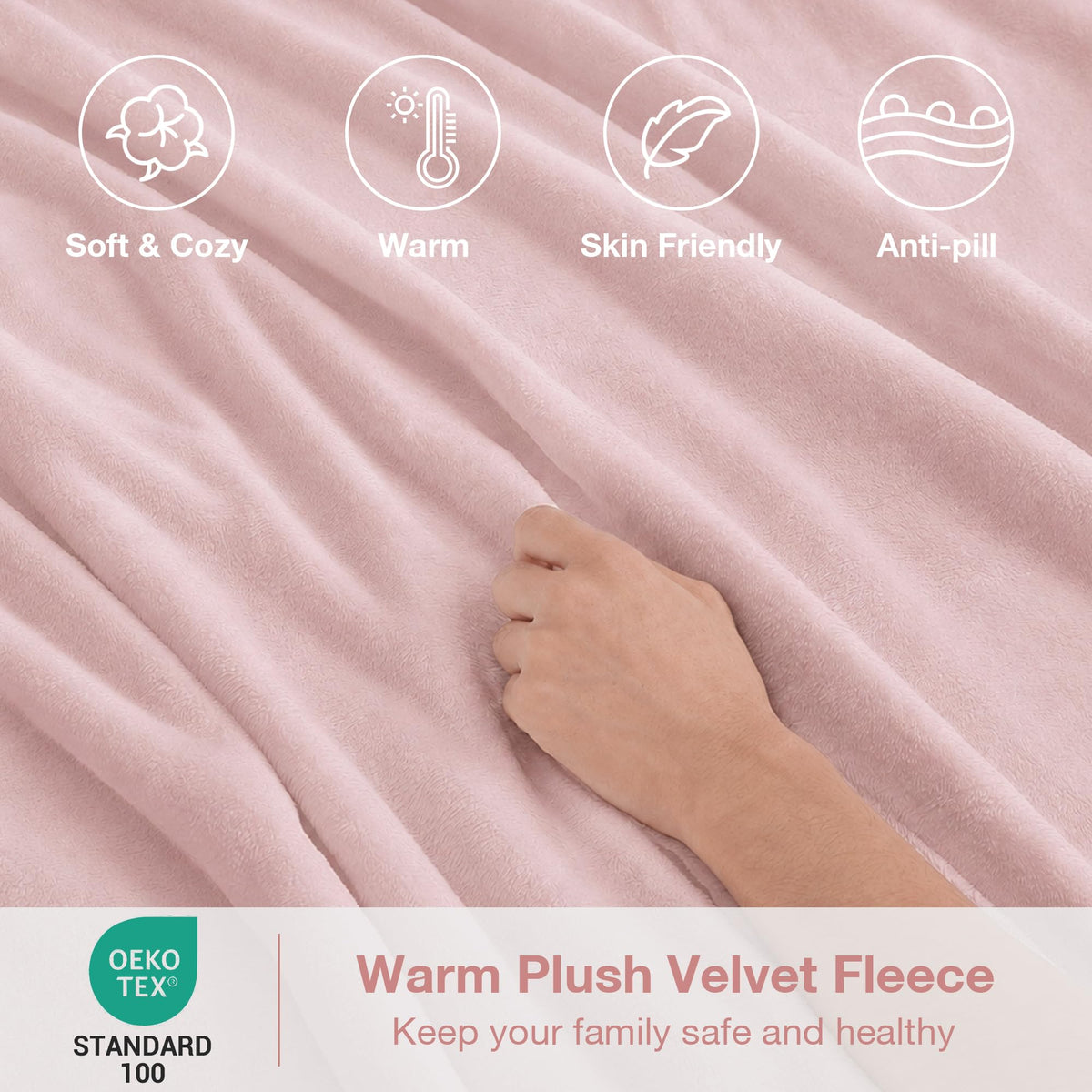 Softan Fleece Sheets, Soft as Flannel, Queen, Pale Pink 🍁 All In One Marketplace Canada