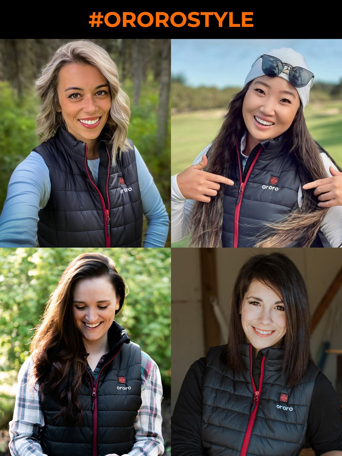 ororo Women Heated Vest, Lightweight Layering for Daily Winter Commuting (Neutral Black, M) 🍁 All In One Marketplace Canada