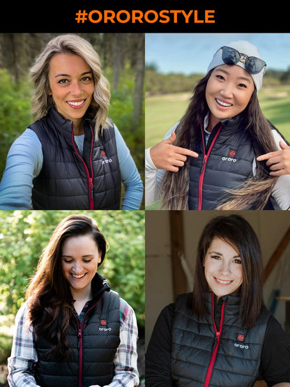 ororo Women Heated Vest, Lightweight Layering for Daily Winter Commuting (Neutral Black, M) 🍁 All In One Marketplace Canada