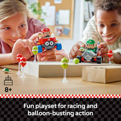LEGO Super Mario: Mario Kart Baby Mario vs. Baby Luigi - Collectible Toy Building Set for Kids, Boys and Girls, Ages 8+ - Nintendo Mario Kart Toy for Fans - Gift Idea for Birthdays - 72034