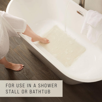 Rubbermaid Commercial Products Bath Tub and Shower Mat | Medium - 14 x 24 in. | White | Machine Washable | Safti-Grip Non-Slip Bathroom Mat with Suction Cups for Home/Hotel/Shower/Bathtub - Available at All In One Marketplace Canada