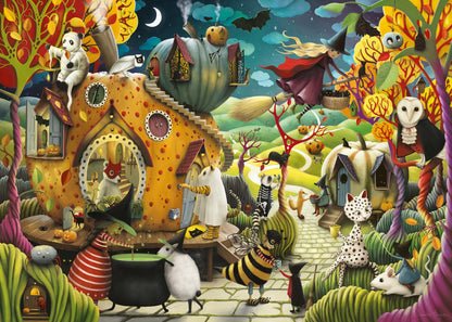 Puzzle Ravensburger Happy Halloween 1000 pièces pour adultes - 12000402 - Outils fabriqués à la main, fabriqué en Allemagne, chaque pièce s'emboîte parfaitement
