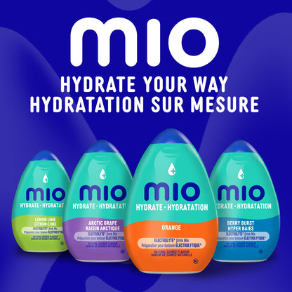 Mio Hydrate Orange Electrolyte Water Enhancer, 48 mL Bottle (12-Pack)