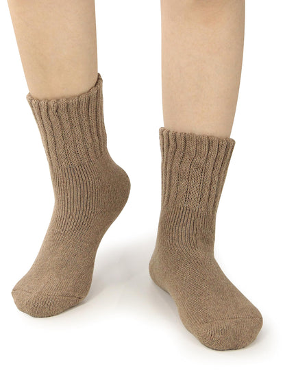 BenSorts Women Boots Socks Warm Thick Cozy Winter Crew Gifts Brown Beige 🍁 All In One Marketplace Canada