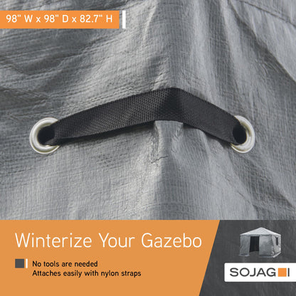 Sojag Winter Cover for Gazebos, Waterproof 8' x 8' Gazebo Accessory with Roll-Up Door, and Vented Panels, All-Season Outdoor Storage 🍁 All In One Marketplace Canada