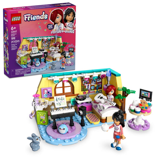 LEGO Friends Paisley's Room Building Toy - Pretend Play Set for Kids, Girls and Boys, Ages 6+ - with 2 Minidolls, Pet Bunny Figure, and Plushie-Style Piece - Gift Idea for Birthdays - 42647 - Available at All In One Marketplace Canada
