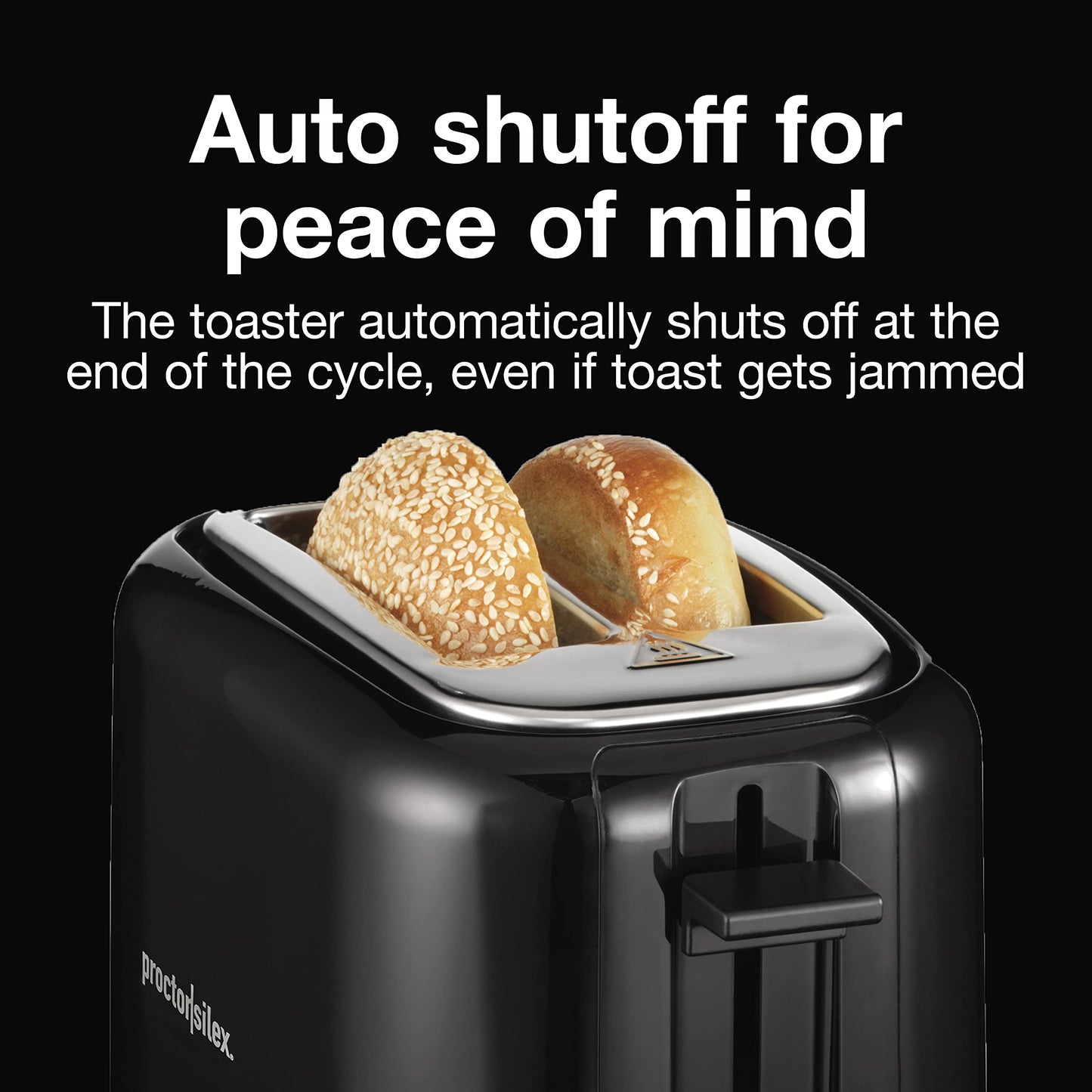 Proctor Silex 2-Slice Extra-Wide Slot Toaster with Cool Wall, Shade Selector, Toast Boost, Auto Shut-Off and Cancel Button, Black, 22215G - Available at All In One Marketplace Canada