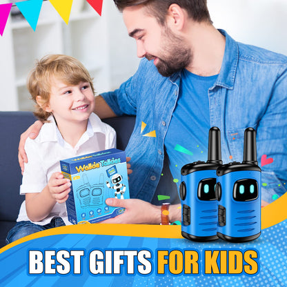 Walkie Talkies for Kids, Exssary Toys for 3-6 Year Old Boys Outdoor Toys for Kids 3-5 Walkie Talkie 3 4 5 6 Year Old Boy Gifts Hiking Camping Toy Easter Christmas Birthday Gifts for Boy Blue