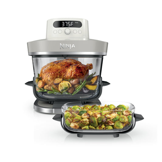 Ninja Crispi Pro 6-in-1 Glass Air Fryer | 6qt & 2.5qt Glass Containers with Storage Lids | Non-Toxic | Meal Prep, Microwave, Freezer & Dishwasher Safe | Air Fry, Bake & More | Bone | AS101CLG - Available at All In One Marketplace Canada