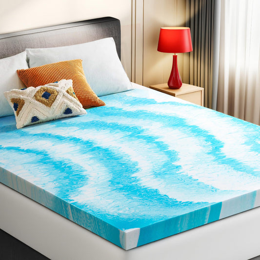 SakuraHome 2 Inch Memory Foam Mattress Topper, Soft Gel Infused Mattress Pad, Bed Topper, CertiPUR-US Certified, Queen Size