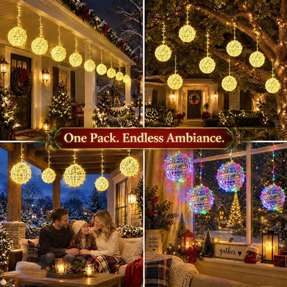 Fairdeer 8 Pack 7.9" Outdoor Christmas Balls, Warm White & Multicolor 🍁 All In One Marketplace Canada
