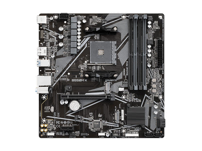 GIGABYTE B550M K (AM4/ AMD/ B550/ Micro-ATX/Dual M.2/ SATA 6Gb/s/USB 3.2 Gen 1/ Realtek GbE LAN/PCIe 4.0/ Motherboard)