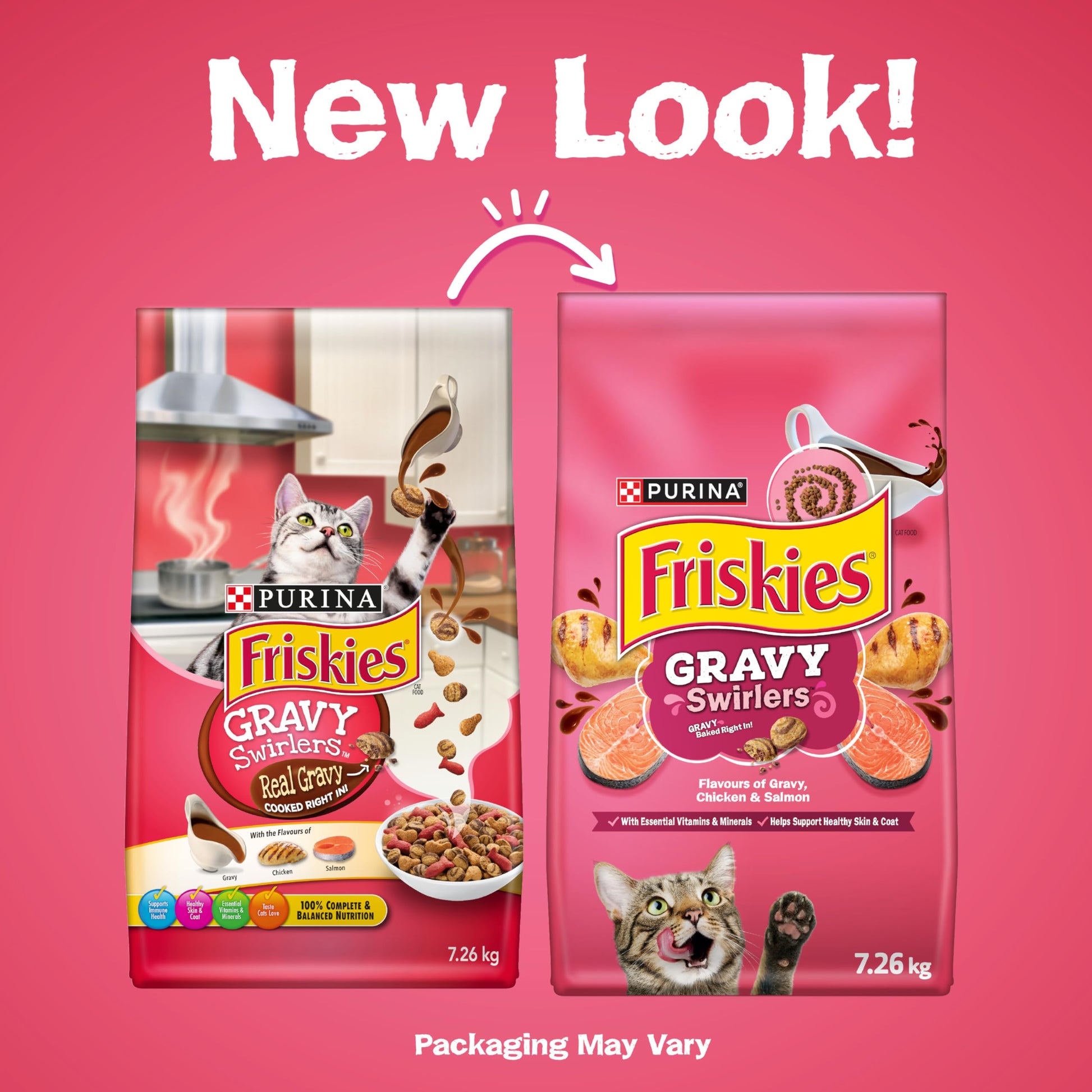 Friskies Gravy Swirlers Dry Cat Food - 7.26 kg Bag - Available at All In One Marketplace Canada