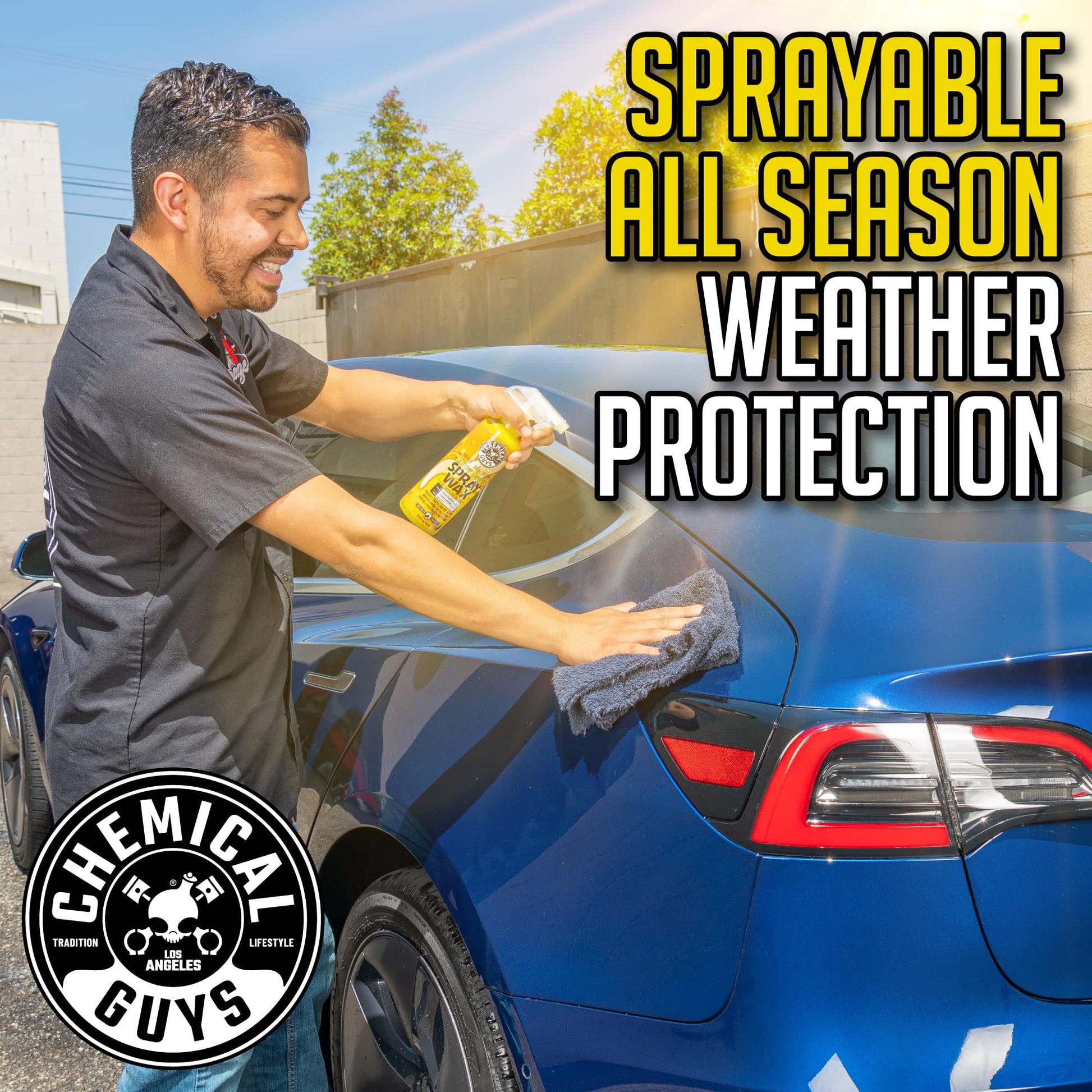 Chemical Guys Blazin' Banana Spray Wax for Car Shine & Protection - Natural Carnauba Formula for Glossy Finish on Paint, Chrome, Metal & Glass - Easy Spray-On, Wipe-Off Application, 473 ml Chemical Guys