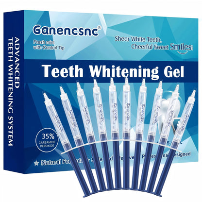 35% Ganencsnc 10-Pack Teeth Whitening Gel Refills - Gentle 35% Carbamide Peroxide Formula - Compatible with Teeth whitening Kit,No Sensitive Teeth Whitener - Available at All In One Marketplace Canada