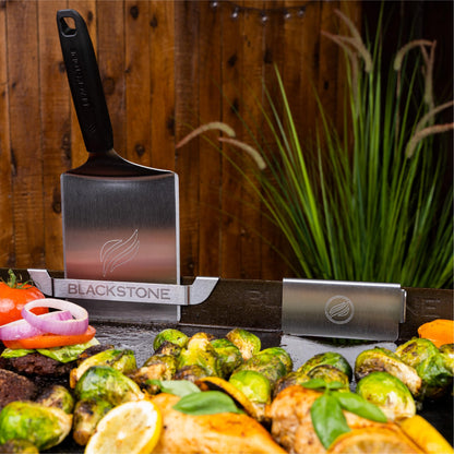 Blackstone 5188 Rear Grease Gate, 3 Magentic Hooks and Tool Holder Combo, Flat Top Griddle Accessories, Stainless Steel Barbeque Cooking Utensil Holder and Grease Guard 🍁 All In One Marketplace Canada Blackstone