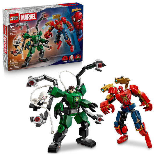 LEGO Marvel Mech Battle: Spider-Man vs. Doc Ock Building Toys for Kids - Super Hero & Villain Poseable Mech Toys W/3 Marvel Minifigures for Kids & Fans, Ages 6+ - Gift Idea for Birthdays - 76338 🍁 All In One Marketplace Canada